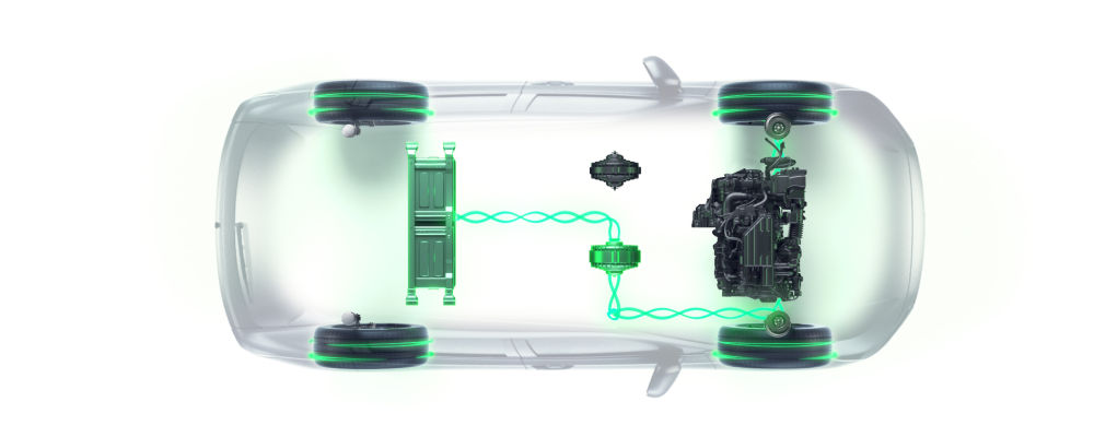 A diagram of a Honda hybrid system